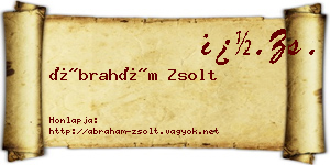 Ábrahám Zsolt névjegykártya