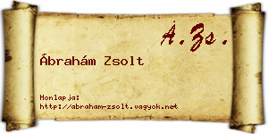 Ábrahám Zsolt névjegykártya